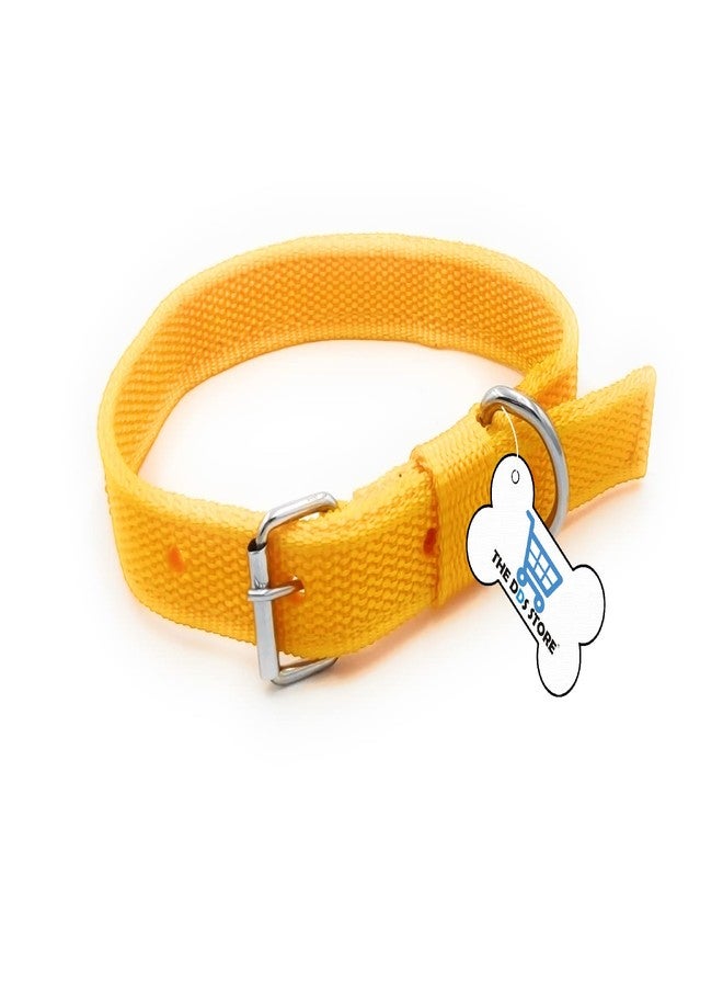 THE DDS STORE Nylon Dog Leads,Easy to Clean,Soft Lightweight Strong Leash for Daily Walk with Puppies and Small to Medium Sized Breeds (Yellow, Small (Neck Size 27-37 cm)) - Image 2